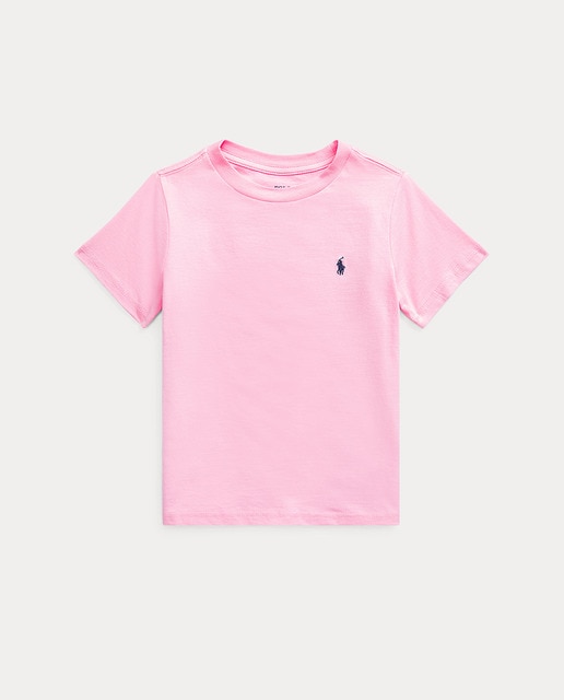 Camiseta de niño en rosa con logo
