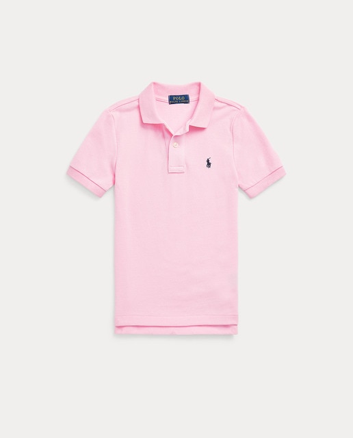 Polo de niño en rosa con logo