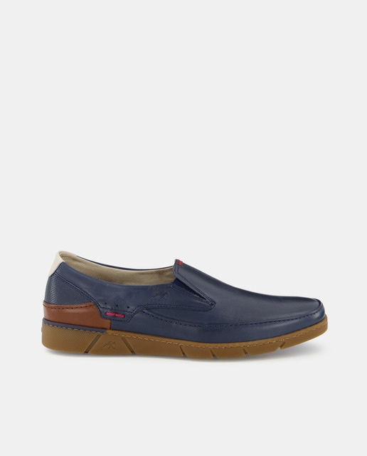 Mocassins homme style slipon en cuir avec semelle en caoutchouc · Mode