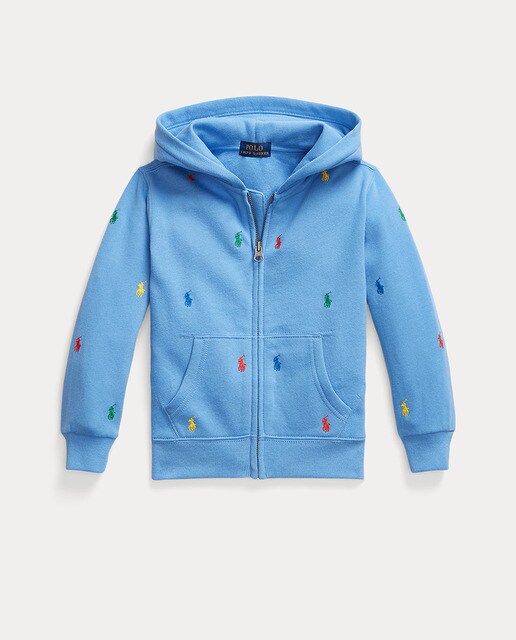 Sweat garçon bleu avec microbroderie