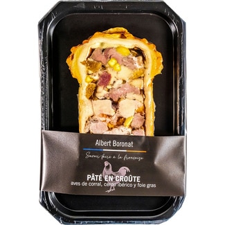 ALBERT BORONAT empanada pâté en croûte con ave de corral, cerdo y foie gras bandeja 150 g