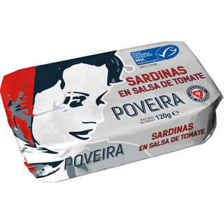 POVEIRA sardinas en salsa de tomate lata 82 g neto escurrido