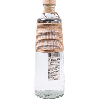 ENTREMANOS 100% blue agave white tequila bottle 70 cl