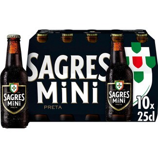 Cerveja Preta Pack 10 unidades embalagem 25 cl