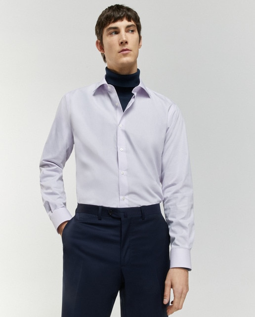 Camisa Non Iron de hombre fit regular lisa