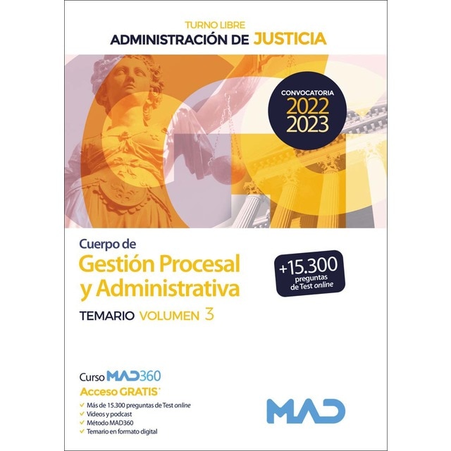 Cuerpo de Gestión Procesal y Administrativa de la Administración de Justicia (Turno Libre).Temario V (Tapa blanda)