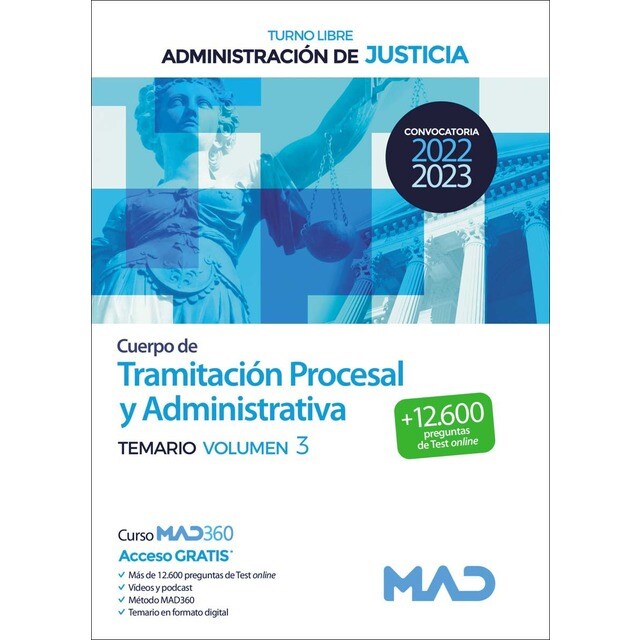 Cuerpo de Tramitación Procesal y Administrativa de la Administración de Justicia (Turno Libre). Tem VOL 3 (Tapa blanda)