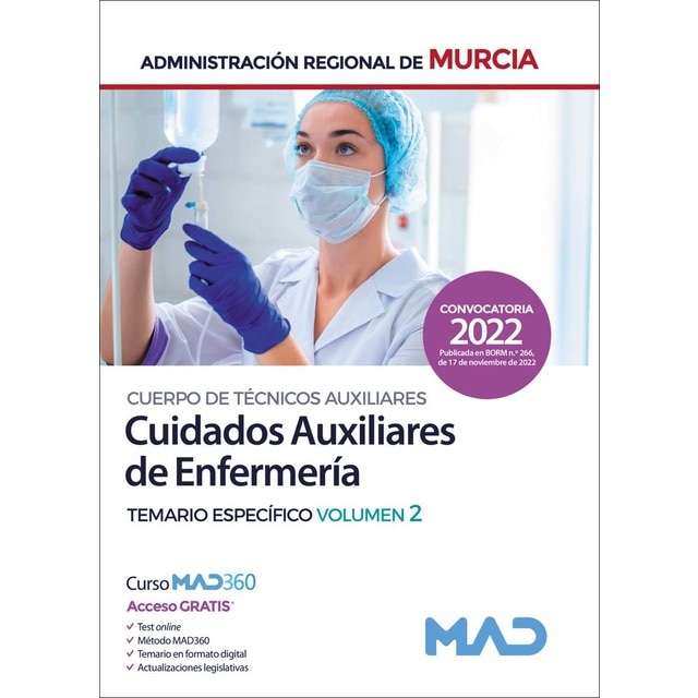 Cuerpo de Técnicos Auxiliares, opción Cuidados Auxiliares de Enfermería de la Administración Pública VOL 2 (Tapa blanda)