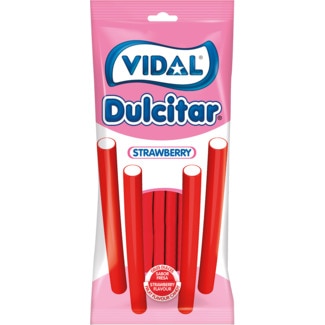 Vidal Gomas Dulcitar de Morango embalagem 90 g