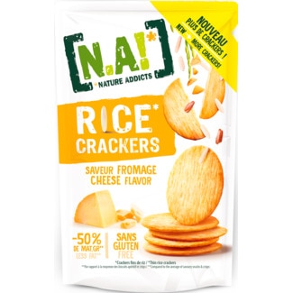 Nature Addicts Bolachas Crackers de Arroz com Queijo embalagem 85 g