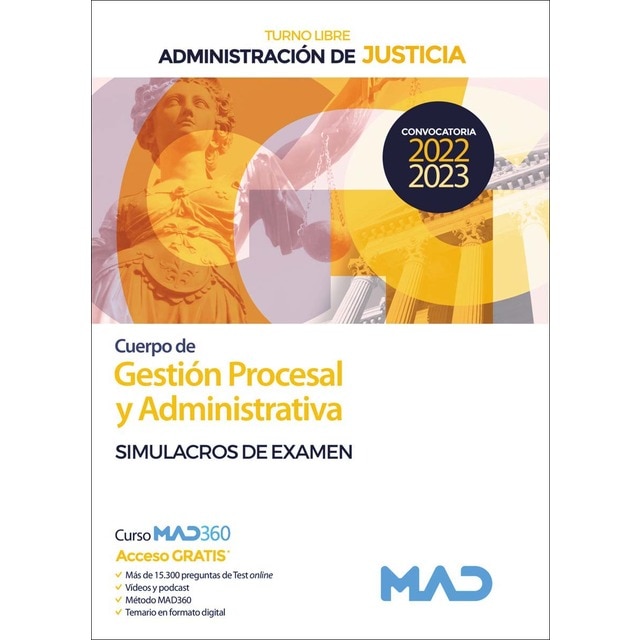 Cuerpo de Gestión Procesal y Administrativa de la Administración de Justicia (Turno Libre). Simulacr (Tapa blanda)