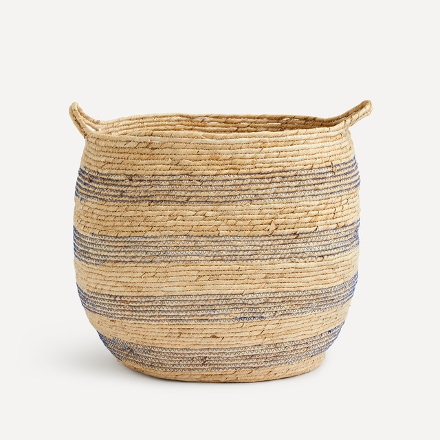 Cesta decorativa beige de cáscara de maíz El Corte Inglés