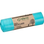 bolsas de basura celestes 100% reciclado para cubo pequeño 10/20 litros rollo 15 unidades