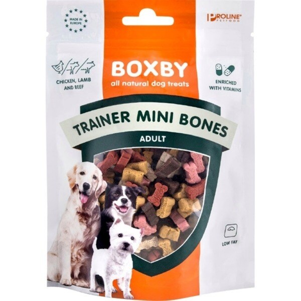 Mini-Hundesnacks mit Huhn, Fleisch und Lamm Behälter 140 g