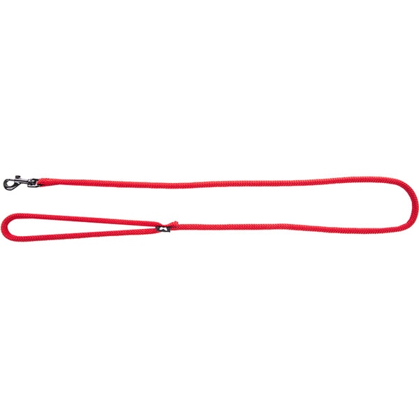 correa para perros de nylon redondo color rojo medida 9 mm x 1,2 m 1 unidad