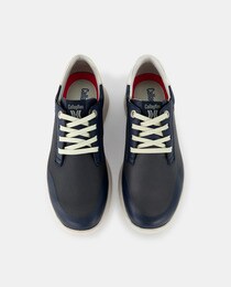 Chaussures homme type running basses en cuir avec système Adaptaction et semelle EVA
