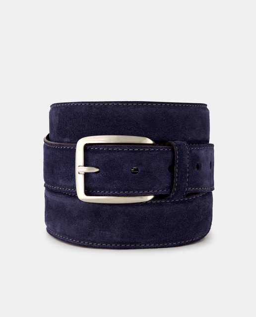 Cinturón de hombre piel azul marino