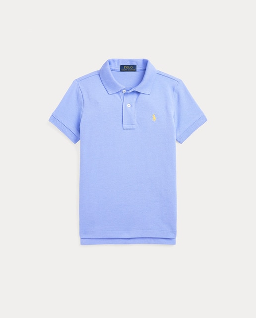 Polo de niño en azul con logo