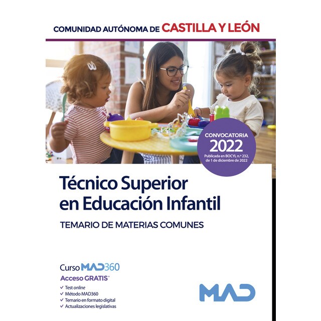Técnico Superior en Educación Infantil de la Administración de la Comunidad de Castilla y León. Tema (Tapa blanda)