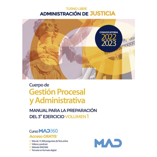 Cuerpo de Gestión Procesal y Administrativa de la Administración de Justicia (Turno Libre). Manual p (Tapa blanda)