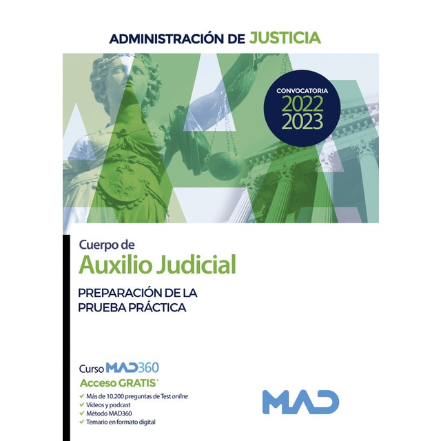Cuerpo de Auxilio Judicial de la Administración de Justicia. Preparación de la prueba práctica (Tapa blanda)