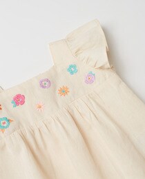Baby girls' embroidered linen blouse