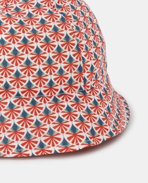 Floral geometric fabric hat