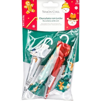 SIMON COLL sombrillas de chocolate pack 4 unidades de 15 g envase 60 g