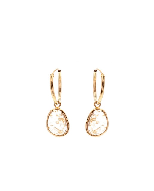 Pendientes Aro Kiut Ambar Oro