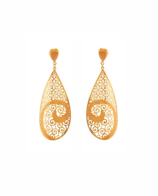 Pendientes Oval Filigrana Oro
