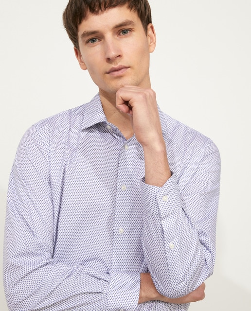 Men's Regular Fit geometric print dress shirt
