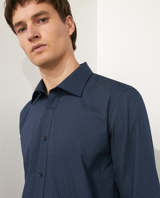 Men's Regular Fit geometric print dress shirt