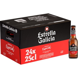 precios Estrella Galicia Cerveza Rubia Especial Pack 24 Botellas 25 Cl en Hipercor