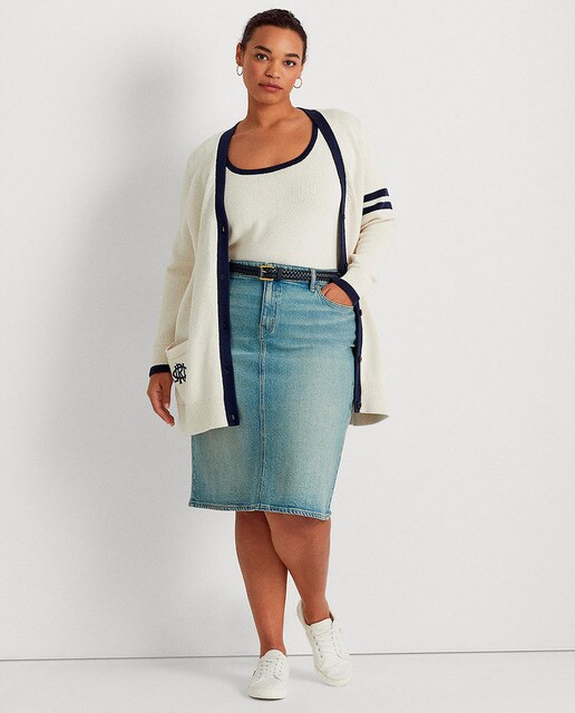Jupe femme grandes tailles en jean