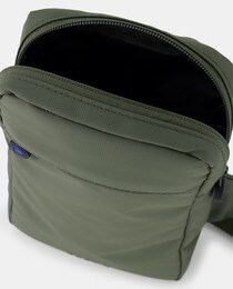 Khaki mobile phone bag with front pocket