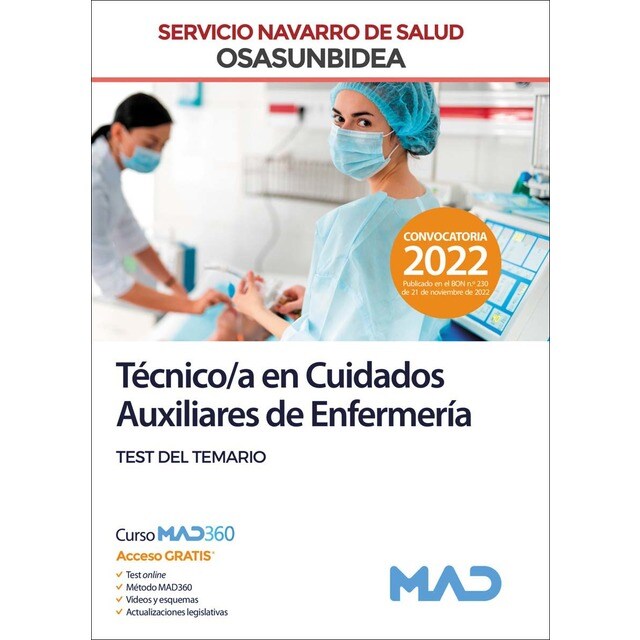 Técnico en Cuidados Auxiliares de Enfermería del Servicio Navarro de Salud-Osasunbidea. Test del tem (Tapa blanda)