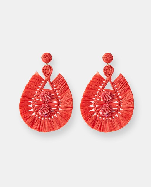 Raffia earrings
