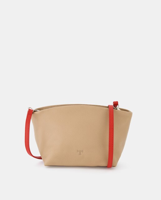 Light brown leather crossbody bag · Women's fashion · El Corte Inglés