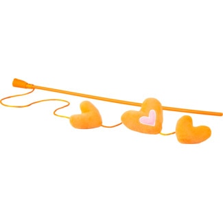 Rogz Brinquedo para Gato Cana com Corações cor de Laranja embalagem 1 unidade