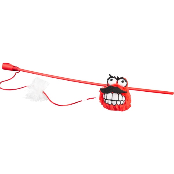 Brinquedo para Gato Cana Vermelha com Peluche embalagem 1 unidade