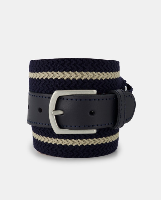 Ceinture garçon avec jacquard et rayure centrale