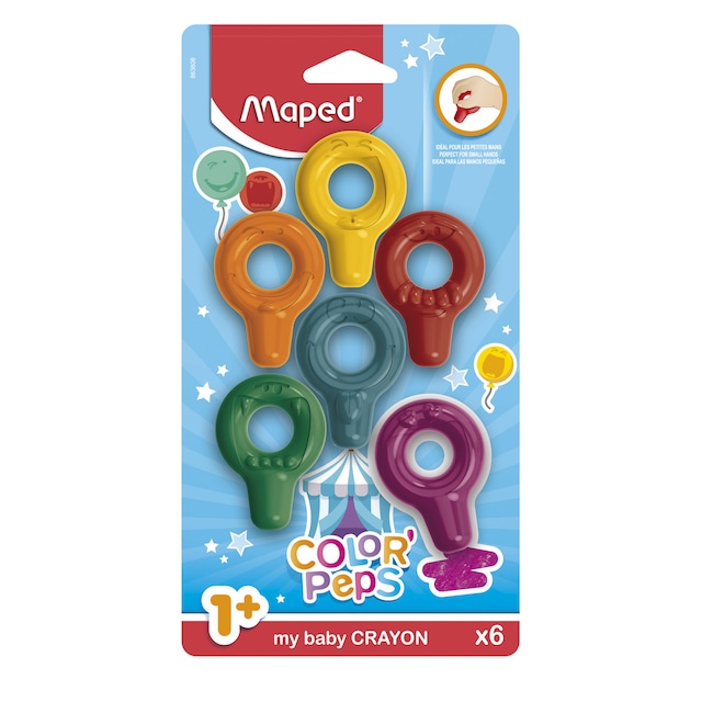 Pack 6 Caryones Infantiles de Colores Maped Multicolor