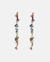 Long crystal earrings