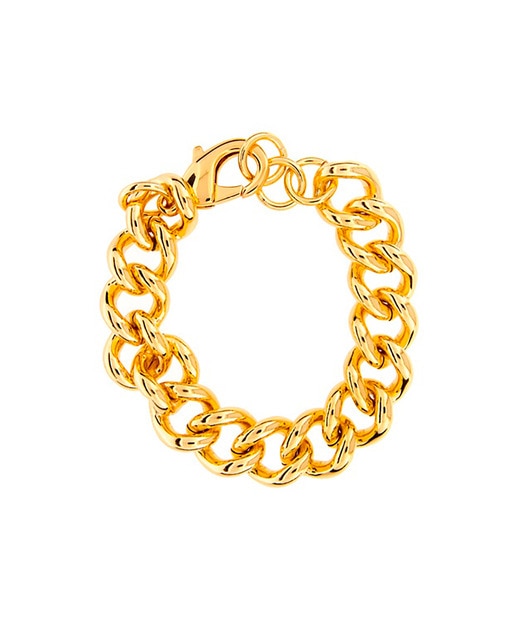 Pulsera de acero bañado en oro