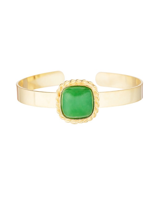 Brazalete Square Esmeralda Gold