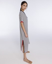 Navy blue nautical print kaftan