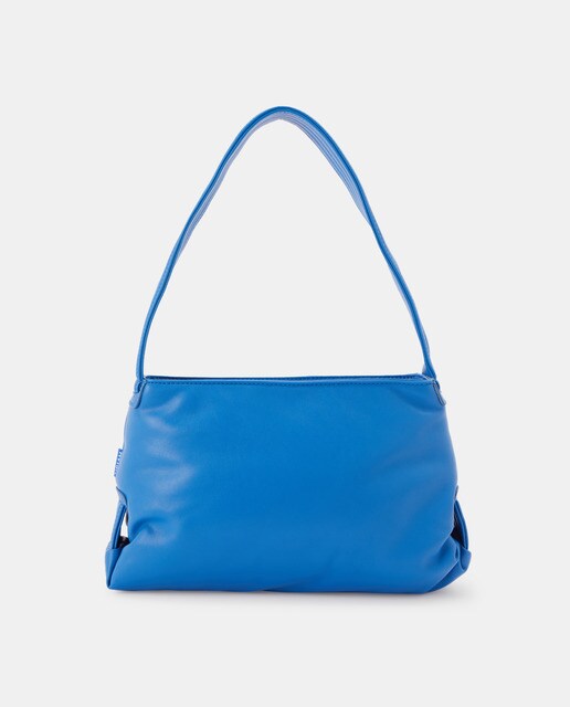 Scape blue shoulder bag in a blend of recycled materials with zip