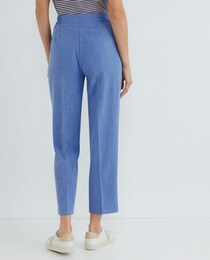 Pantalon effet chiné uni femme