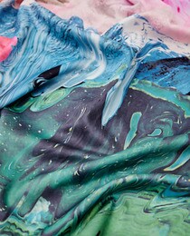 Bandana with a multicoloured print