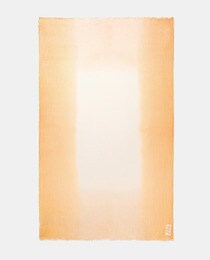 Foulard beige tie-dye effet dégradé